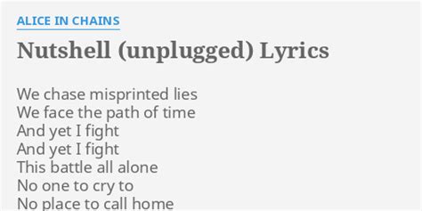 nutshell lyrics|nutshell lyrics unplugged.